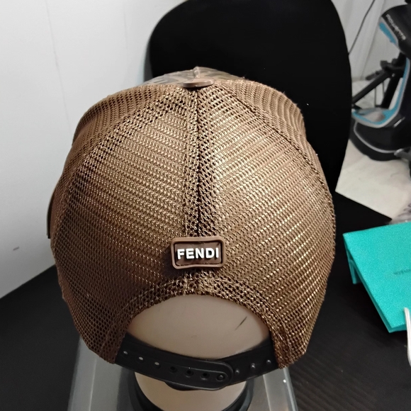 Fendi Accessories - Fendi Brown Mesh Cap